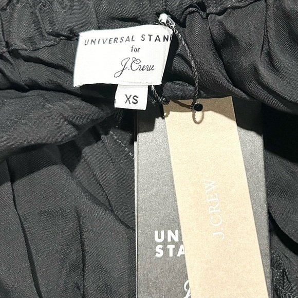 J. Crew x Universal Standard Stripe-Inset Cupro Pants Black White XS - Picture 8 of 9